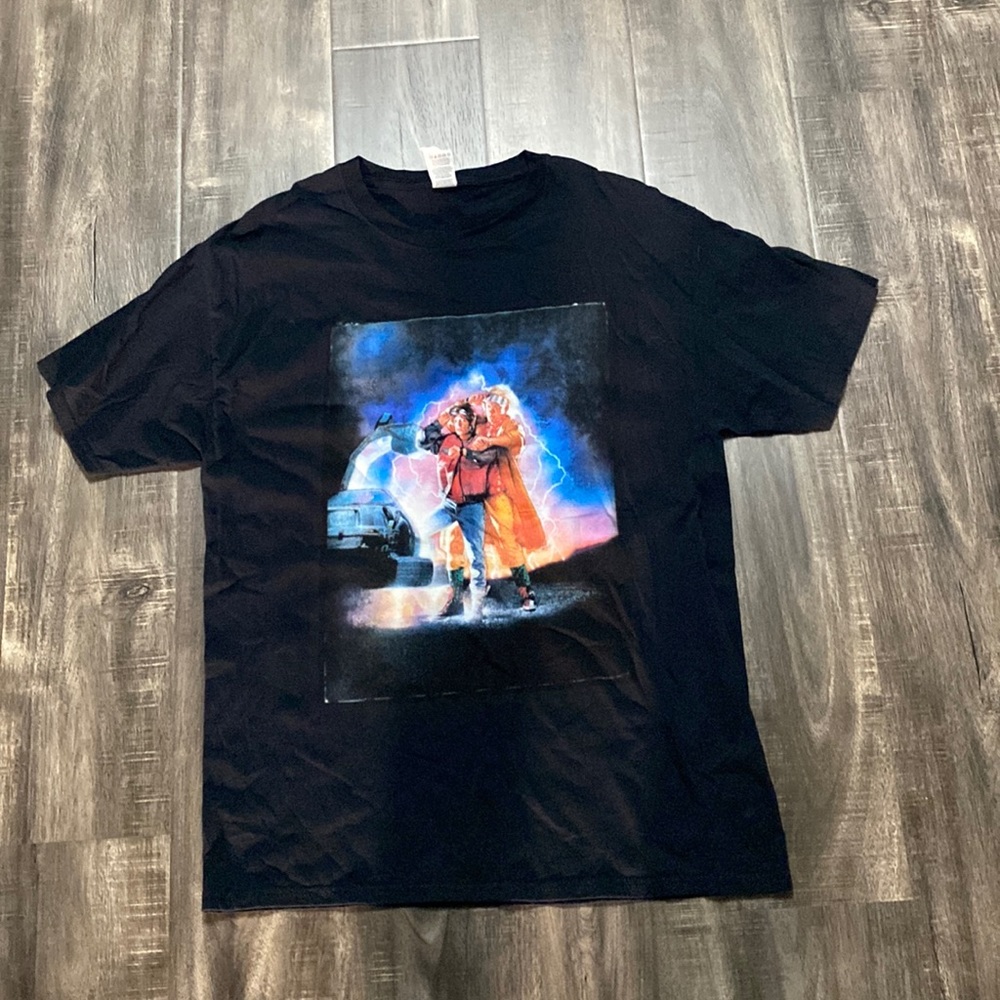 🧪 VINTAGE LIKE NEW BACK TO THE FUTURE DOC AND MARTY TSHIRT MENS SIZE L